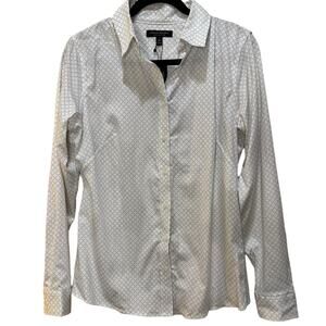 Banana Republic Non-Iron Tailored Printed Long Sleeve Shirt Size 10